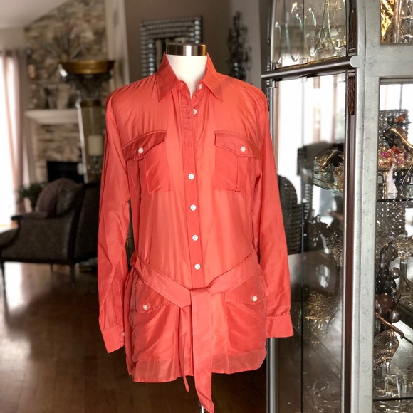 ‼️SOLD‼️NEW Ralph Lauren Women's Silk Safari Tunic - Picture 6 of 8